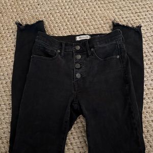 Madewell 9” High-Rise Skinny Jeans (black)